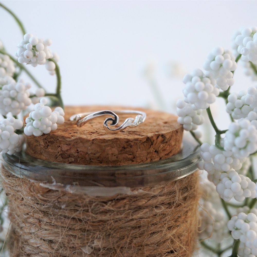 925 Sterling Silver Ring Wave